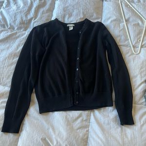 Basic Cropped Cardigan. Women’s XS. Black.